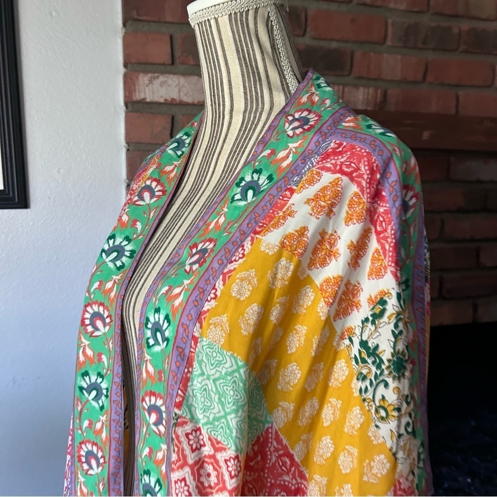 Tolani Raelyn Mixed Floral Print Kimono Top Sz S PETITE - Picture 6 of 8